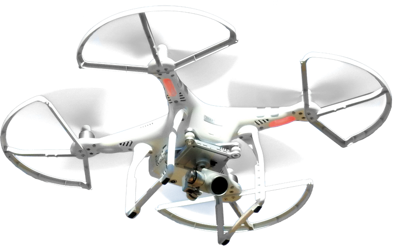 Drone sobre planta rural